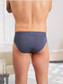 Men's Micromodal Solid Brief - Ultra Soft, Antimicrobial, No Marks Waistband - Peacoat Blue
